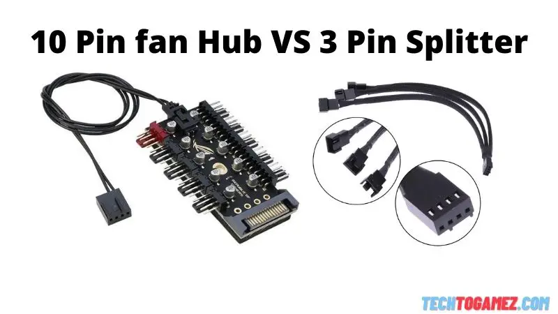 10 Pin fan Hub VS 3 Pin PC Fan Splitter