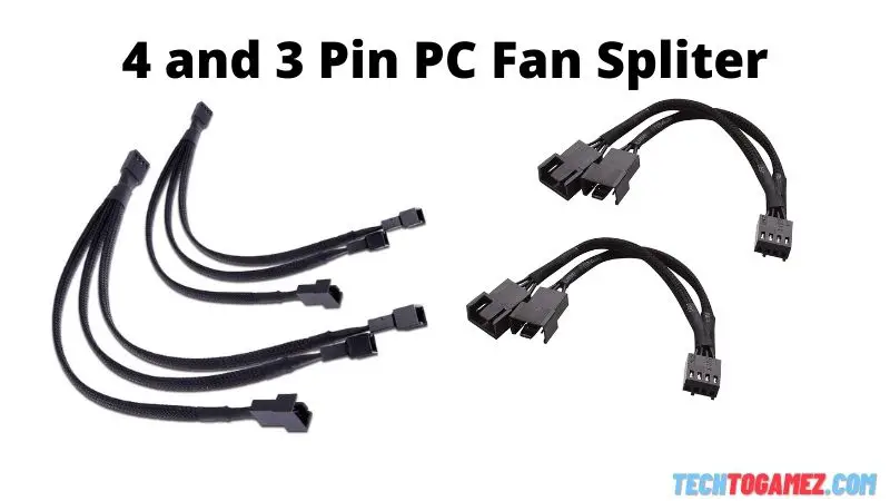 4 and 3 Pin PC Fan Splitter