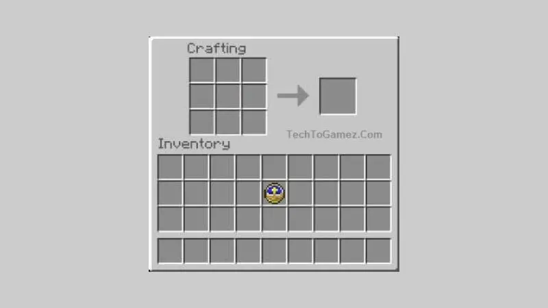 How To Make a Clock in Minecraft Place in the Inventory