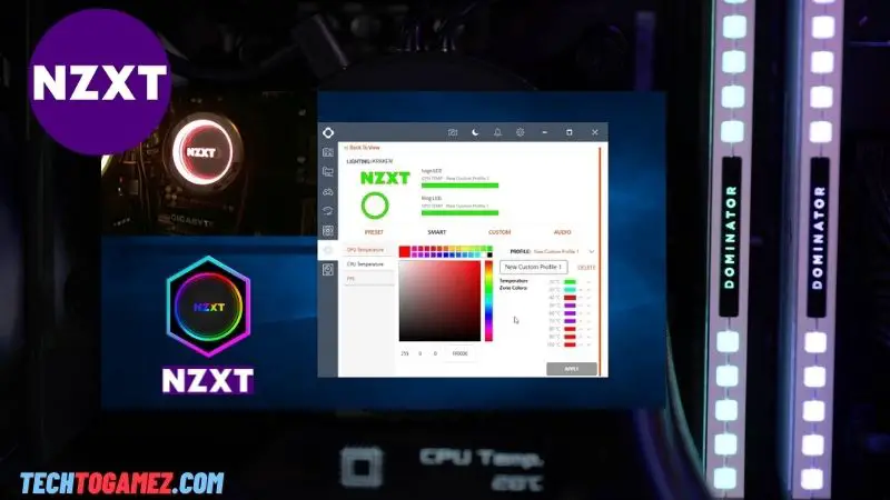 NZXT Temp Monitor RGB Controls