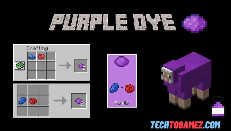 How to make Purple dye in Minecraft