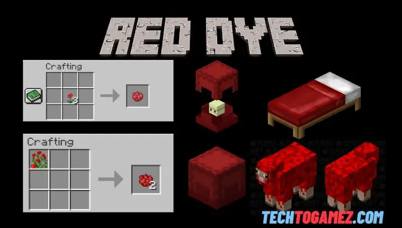 How to make Red dye in Minecraft
