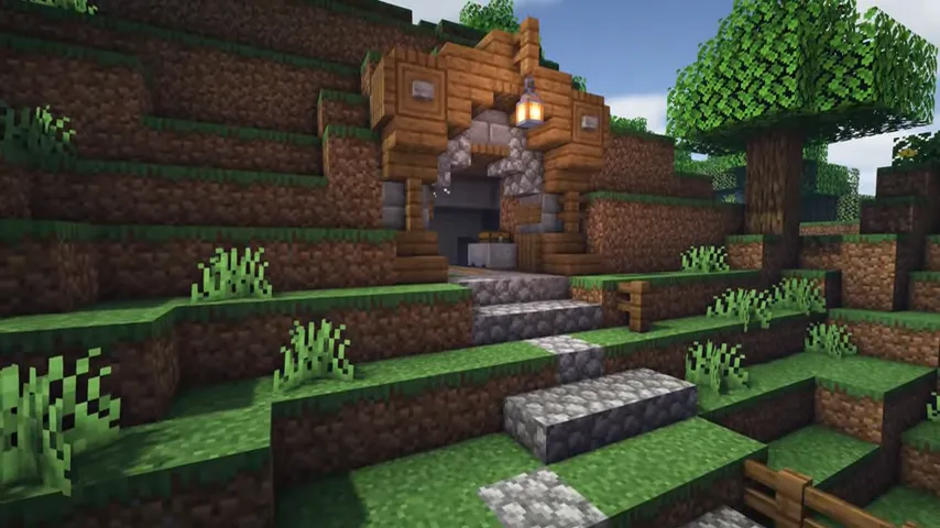 Minecraft Mine Entrance Design