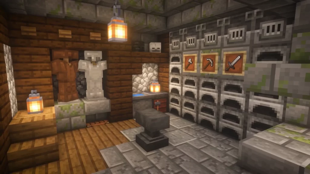  Minecraft Blacksmith Room Design